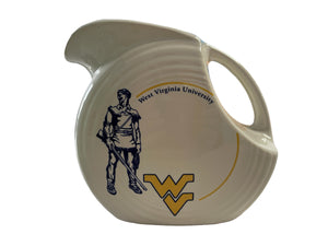 Fiesta WVU White Pitcher Mountaineer man HTF