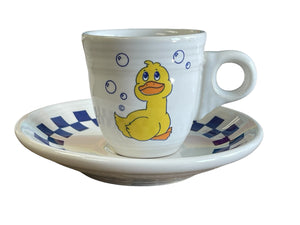 FIESTA  "JUST DUCKY" OR "RUBBER DUCKY” CHILD’S DEMITASSE CUP AND SAUCER
