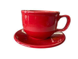 Fiesta HLC Scarlet  Jumbo Mug w Saucer