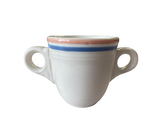 Fiesta 2 Double Handed Demi Childs Baby White w/ Pink & Blue Stripe HTF