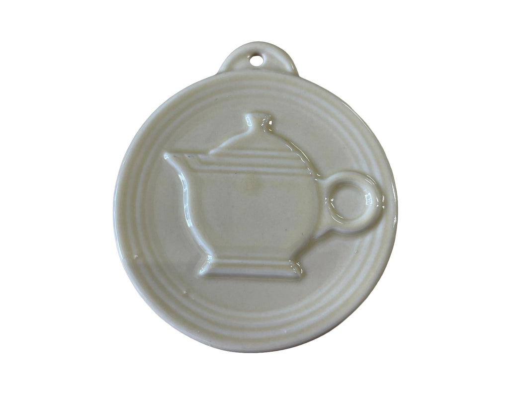 Fiesta Ivory Embossed Teapot HLCCA Ornament