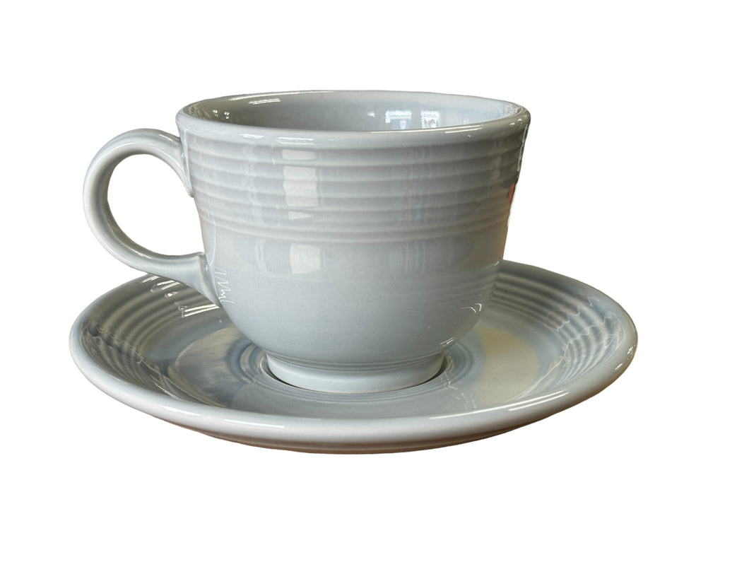 Fiesta P86 Pearl Gray Cup and Saucer