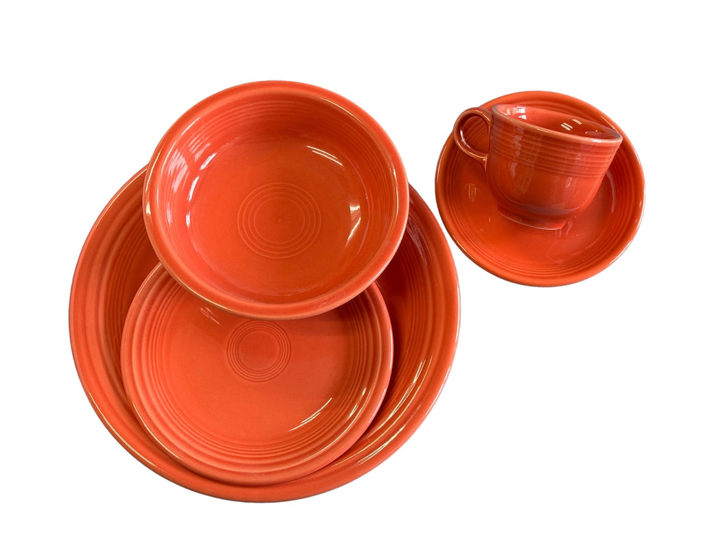 Fiesta Persimmon  5pc Place Settings