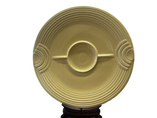 Fiesta Old Retired Chip & Dip Platter Yellow