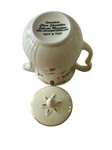 China Specialties Coffee Pot Miniature  Autumn Leaf