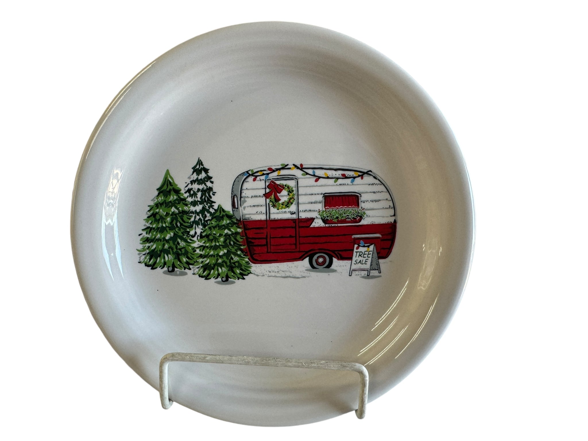 Fiestaware Trailer W/Trees Bistro Salad Plate