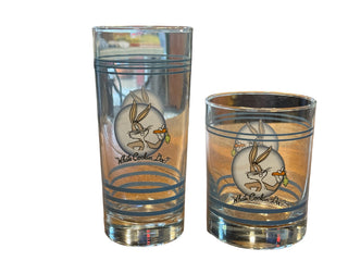 Fiesta Bugs Bunny Glasses Looney Tunes Set Set of 2 Ice Tea & High Ball