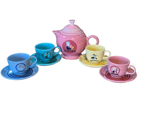 FIESTA LOONEY TUNES TEA POT CUPS AND SAUCERS WARNER BROS TWEETY BIRD GRANNY 9PC