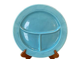 Vintage Fiesta Divided Grill Plate 10.5 Turquoise