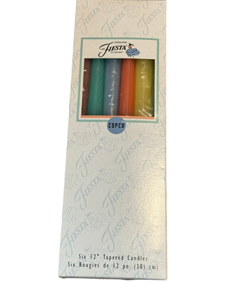 Fiesta Candles By Copco 12" in Six Fiesta Colors NIB