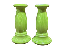 Load image into Gallery viewer, Fiesta P86 Y2K Chartreuse Candle Holder Set Taper
