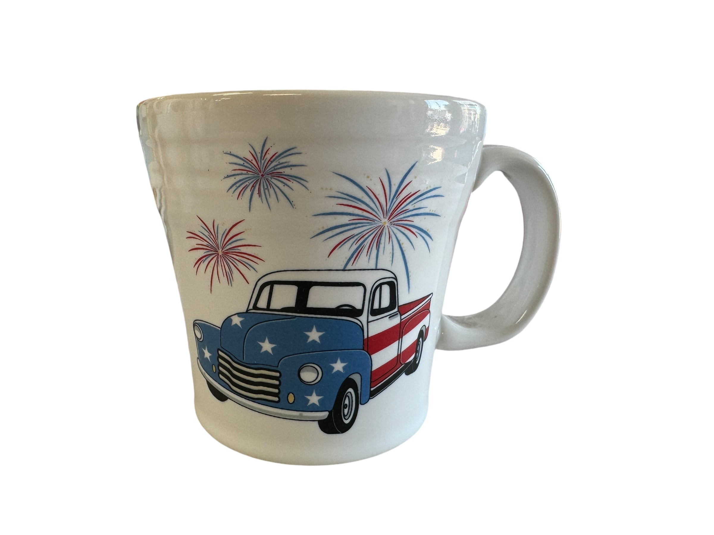 Fiesta Farm Truck Americana Fourth of July Fireworks Summer Decal Mug