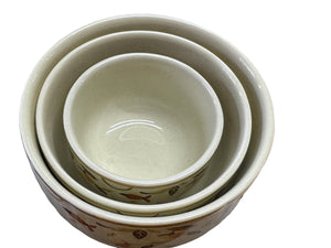 China Specialties Hall Autumn Leaf Miniature Mixing Bowl Set