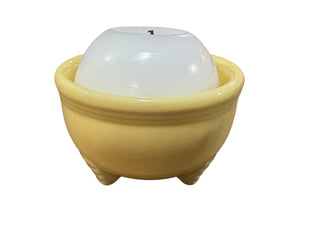 Fiesta Yellow Tripod Bowl w Candle