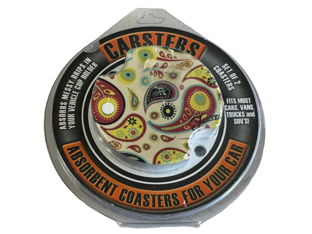 Fiesta Go Along Carsters Absorbent Car Coasters