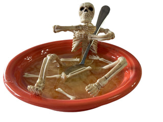Bone Broth_ Skelly Skeleton Persimmon Fruit Bowl By Color Me Mosaic