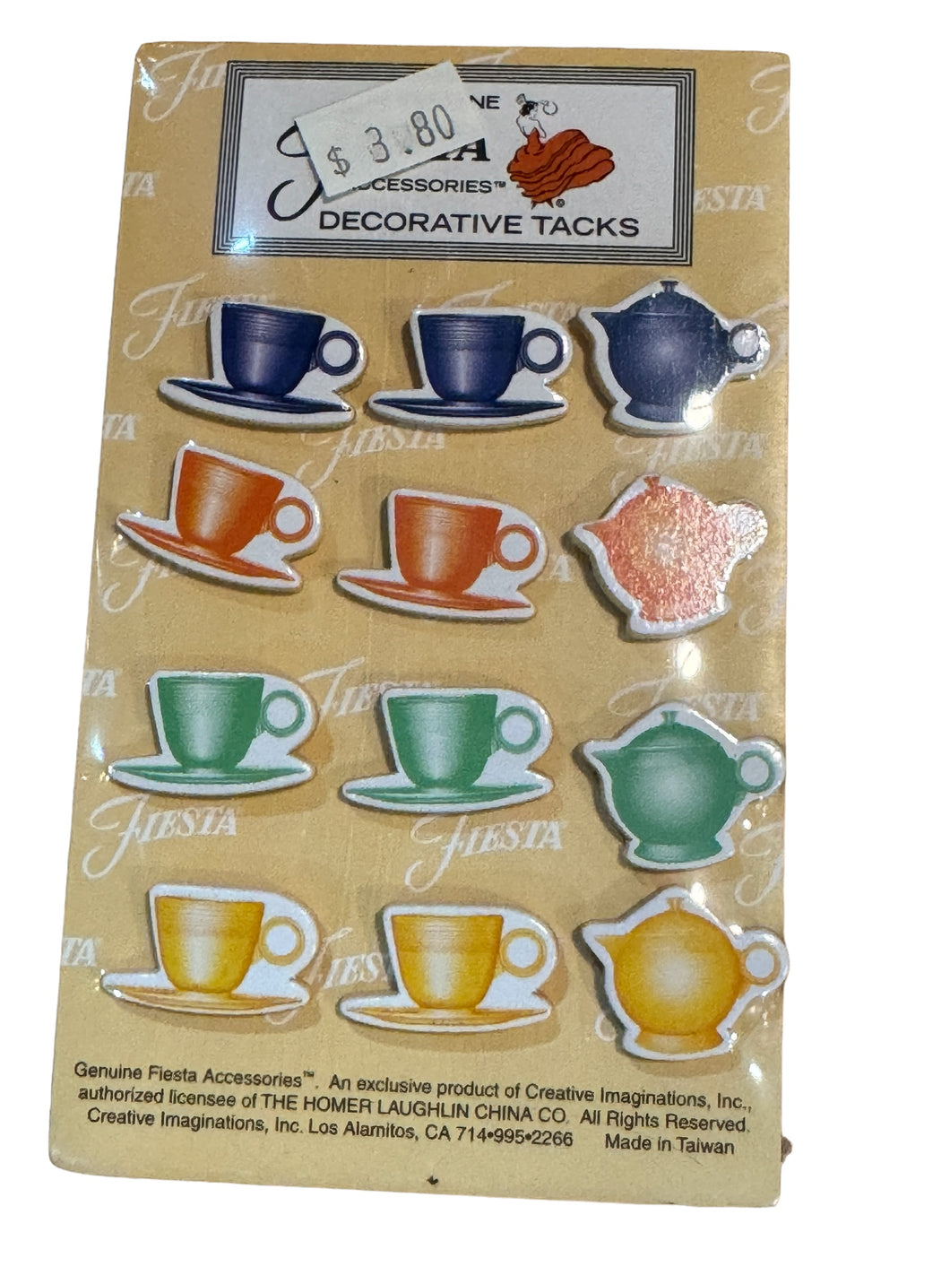 FIESTA WARE DECORATIVE THUMB TACKS HLC FIESTAWARE GO-ALONG CREATIVE IMAGINATIONS