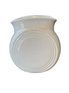 HOMER LAUGHLIN FIESTA WARE WHITE MILLENNIUM II DISC VASE