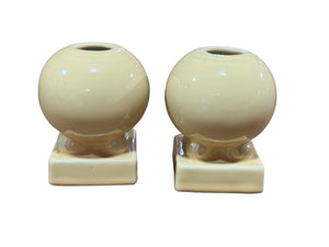 Fiesta P86 Yellow Ball Candle Holder Set