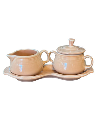 Fiesta Apricot Cream & Sugar Figure 8 Set