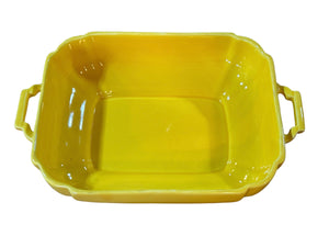 Vintage Homer Laughlin Riviera Casserole Bright Yellow