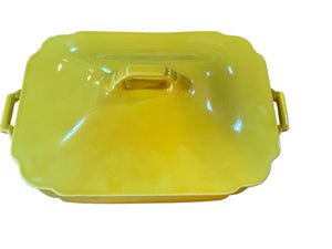 Vintage Homer Laughlin Riviera Casserole Bright Yellow