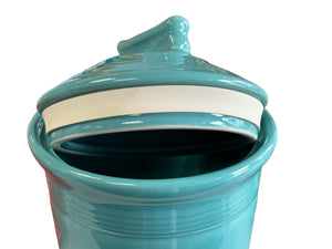 Fiesta Dog Treat Canister Turquoise