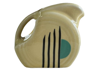 Fiesta China Specialties Retro Art Deco Mini  Ivory Turquoise Red Stripes HTF