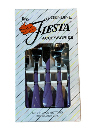 FIESTA  LILAC FLATWARE - 5 PC SET - RETIRED COLOR - RETIRED SET - NIB