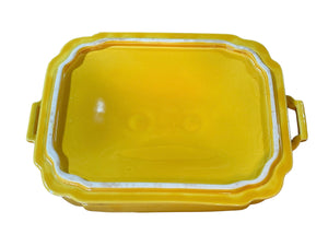 Vintage Homer Laughlin Riviera Casserole Bright Yellow