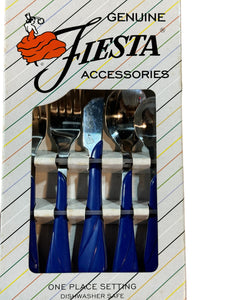 Fiesta Sapphire Fan Swirl Flatware NIB