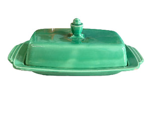 Vintage Homer Laughlin Harlequin/Riviera 1/2 Pound Butter Dish Green