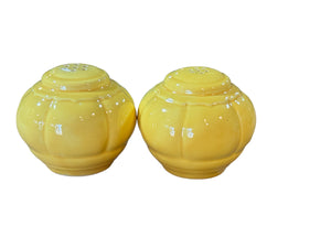 Vintage Homer Laughing Riviera Yellow Salt & Pepper Shakers