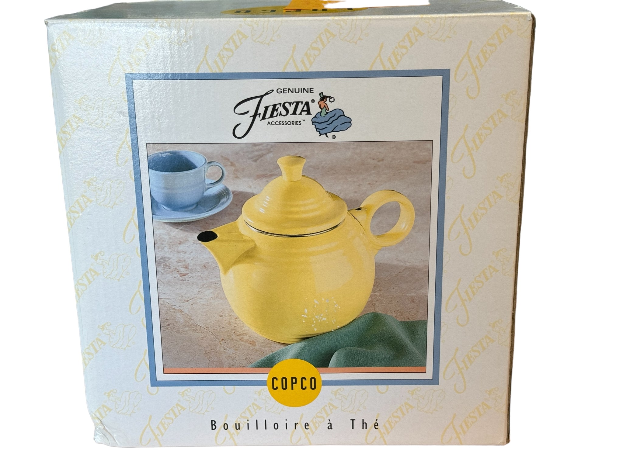 Rare Genuine Fiesta Accessories Yellow factory Teapot Clock HLC Fiestaware.