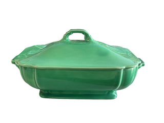 Vintage Homer Laughlin Riviera Casserole Green