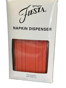 Fiesta Persimmon Go Along Napkin Dispenser &  100 NIP Napkins Both Items New