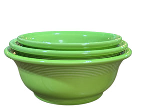 Fiesta Chartreuse Retired Mixing Bowls Set of 3 Utility Bowls