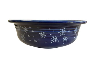Fiesta 1 Quart Bowl Cobalt Snowflake Fiesta