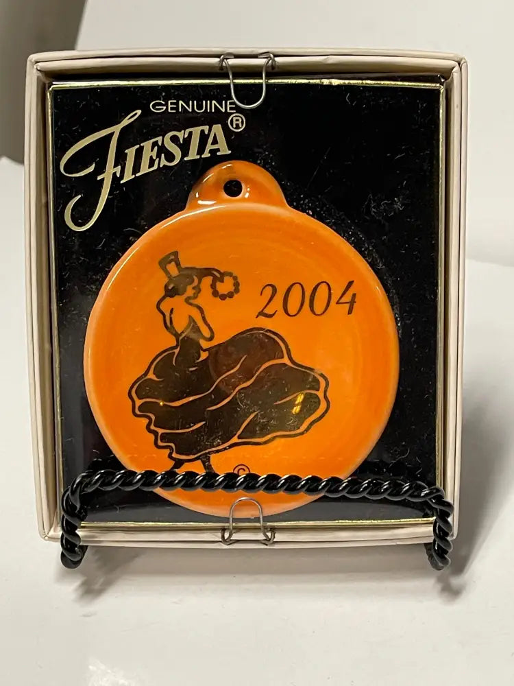 Fiesta 2004 Tangerine Dancing Lady Ornament Fiesta