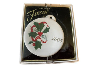 Fiesta 2005 Holly & Ribbon Ornament Fiesta