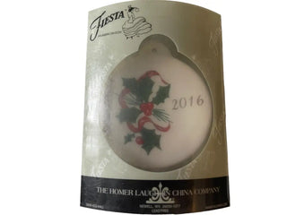 Fiesta 2016 Holly & Ribbon Ornament Fiesta