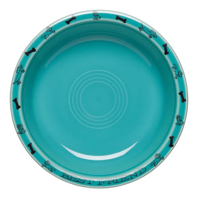 Fiesta Best Friends Dog Bowl Medium Turquoise Fiesta