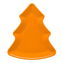 Load image into Gallery viewer, Fiesta Butterscotch Christmas Tree Plate Fiestaware Orange Holiday Platter Tray Nwt
