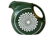 Load image into Gallery viewer, Fiesta By Patricia Degraw ’ Mandala Jade Large Pitcher Hand Painted Star Burst Fiesta
