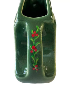 Fiesta By Patricia Degraw ’ Mandala Jade Mini Disk Pitcher Hand Painted Jingle Bells Fiesta