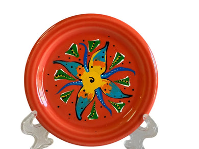 Fiesta By Patricia Degraw ’ Mandala’ Poppy Coaster Hand Painted Fiesta