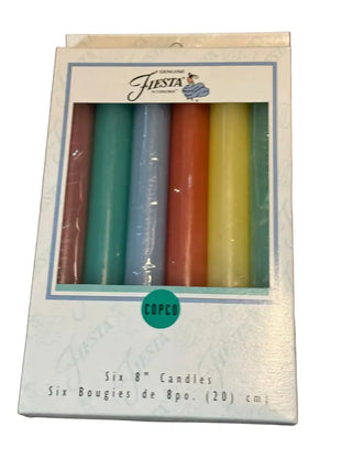 Fiesta Candles By Copco - 8’’ In Six Fiestaware Colors Nib Go Along