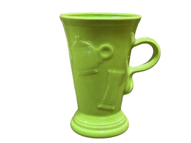 Fiesta Chartreuse Pedestal Mug Embossed Icons Fiesta