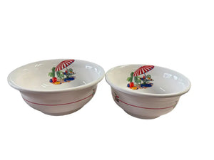 Fiesta China Specialties Sunporch 2Pc Mixing Bowl Set Only 2-3 Sets Were Made Fiesta