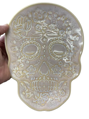 Fiesta Clear Glaze Embossed Skull Plate Fiesta